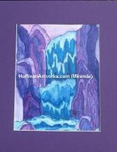 Waterfall Abstract 8x10 matted and framed to 11 x 14 Specify Black or Purple Matt Print $22.00