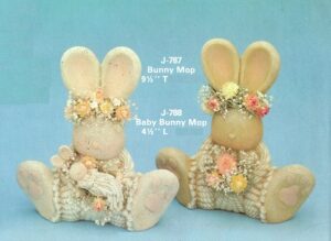 CM787 & CM7882 Rope Rabbit with Baby Bisque $17.55