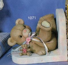 S1070 & S1071 &S1014 Teddy Bear Book Ends Set Bisque $29.16