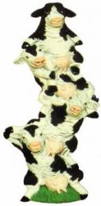 NM1846 Cow Stack 9" Bisque $8.63 PR23