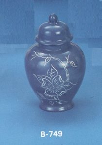 By749-NP2 Small Ming Jar (design not on jar) Bisque $6.00