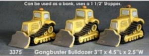 CM3375-OOO GB Bulldozer set of three Bisque $15.90 One Bulldozer Bisque $5.30 PR23