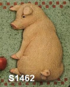 S1462 Pig Plaque (just the pig) Bisque $8.28 PR23