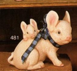 S481 Mama Pigsitting with baby on back Bisque $7.56 PR23