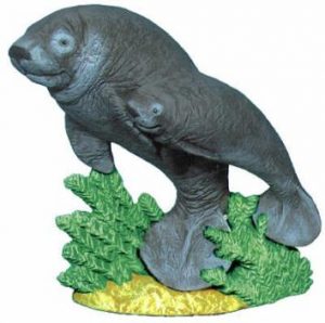 N2199 Manatee with calf 6 1/4in Tall Bisque $7.88