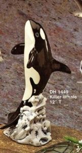DH 1449 Killer Whale 12" Tall Bisque $20.90 PR23
