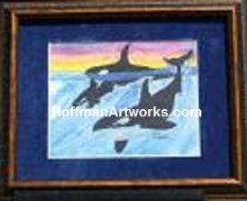 Orca's with their baby Prints $22.00