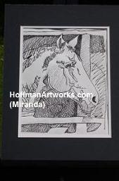 Horse in Stable Pen & Ink Print $22.00 currently out of stock but can be specially ordered