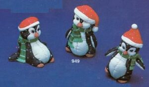 K949 Three Soft Sculpt Penguins