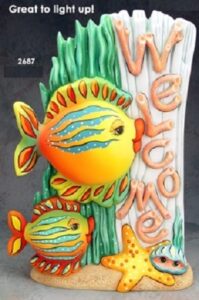 CM2687-A3 Welcome Fish 18.5"T x 13"W