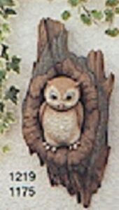 CM12194 1/2" T & CM1175 13"T OWL IN LOG Bisque $49.20