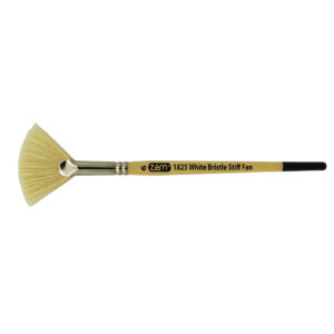 Zem1825 White Bristle Fan Brush #6 $4.38 Also Available in Size 2 $3.26